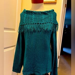 Christopher and Banks Fringed Sweater